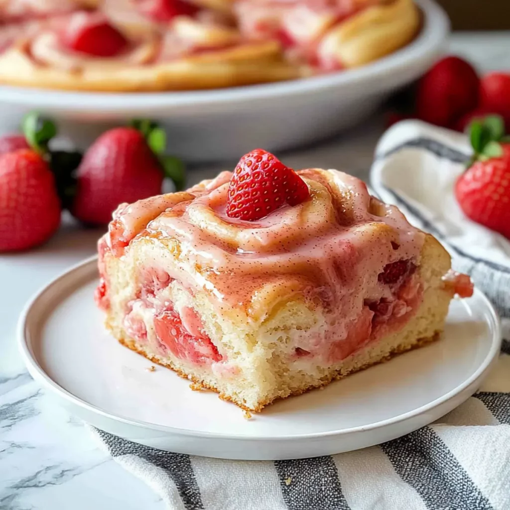 Strawberry Cheesecake Cinnamon Rolls