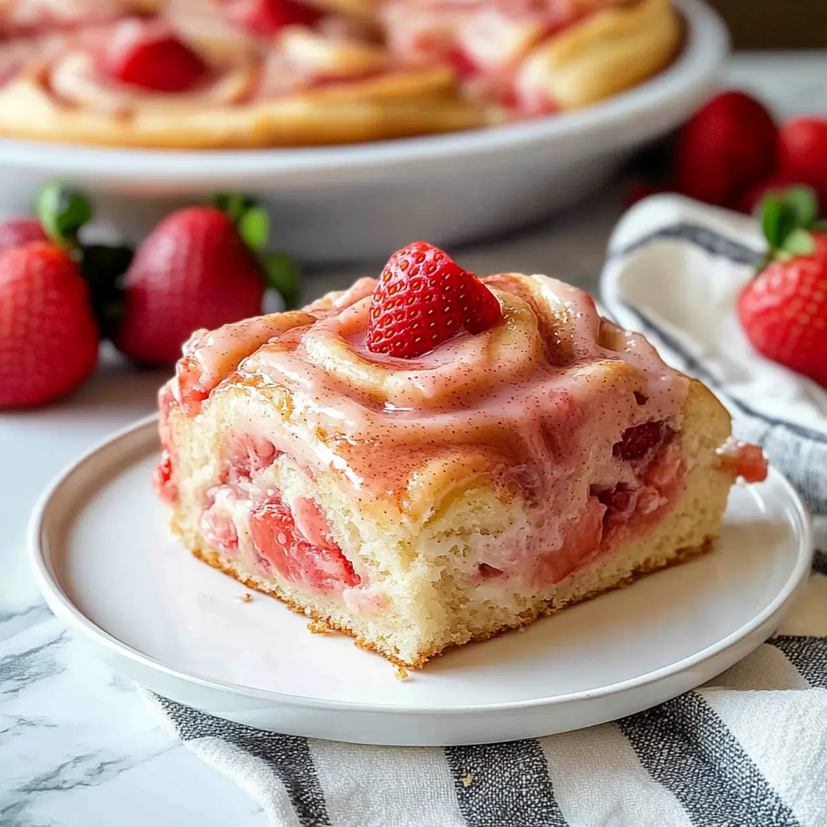 Strawberry Cheesecake Cinnamon Rolls