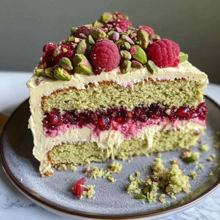 Raspberry Pistachio Cake Recipe