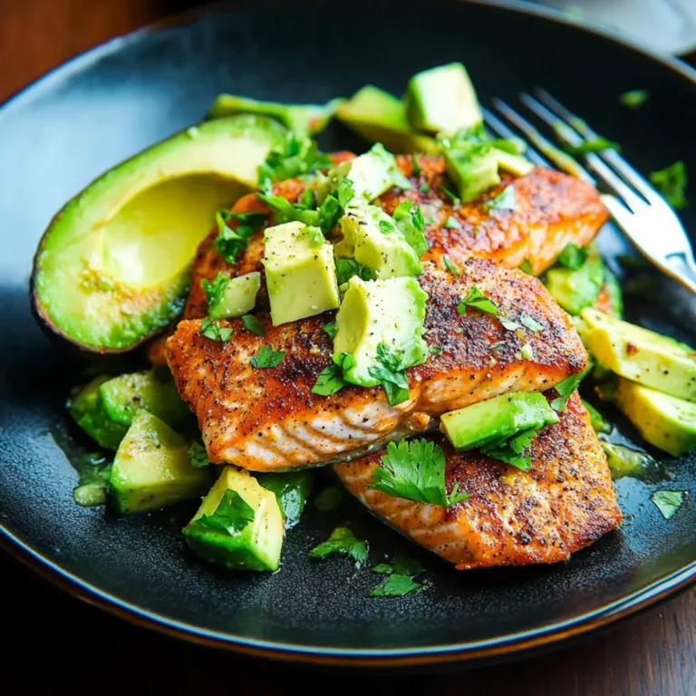 Baked Cajun Salmon with Avocado