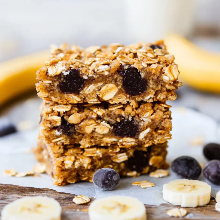 Healthy Banana Oatmeal Snack Bars