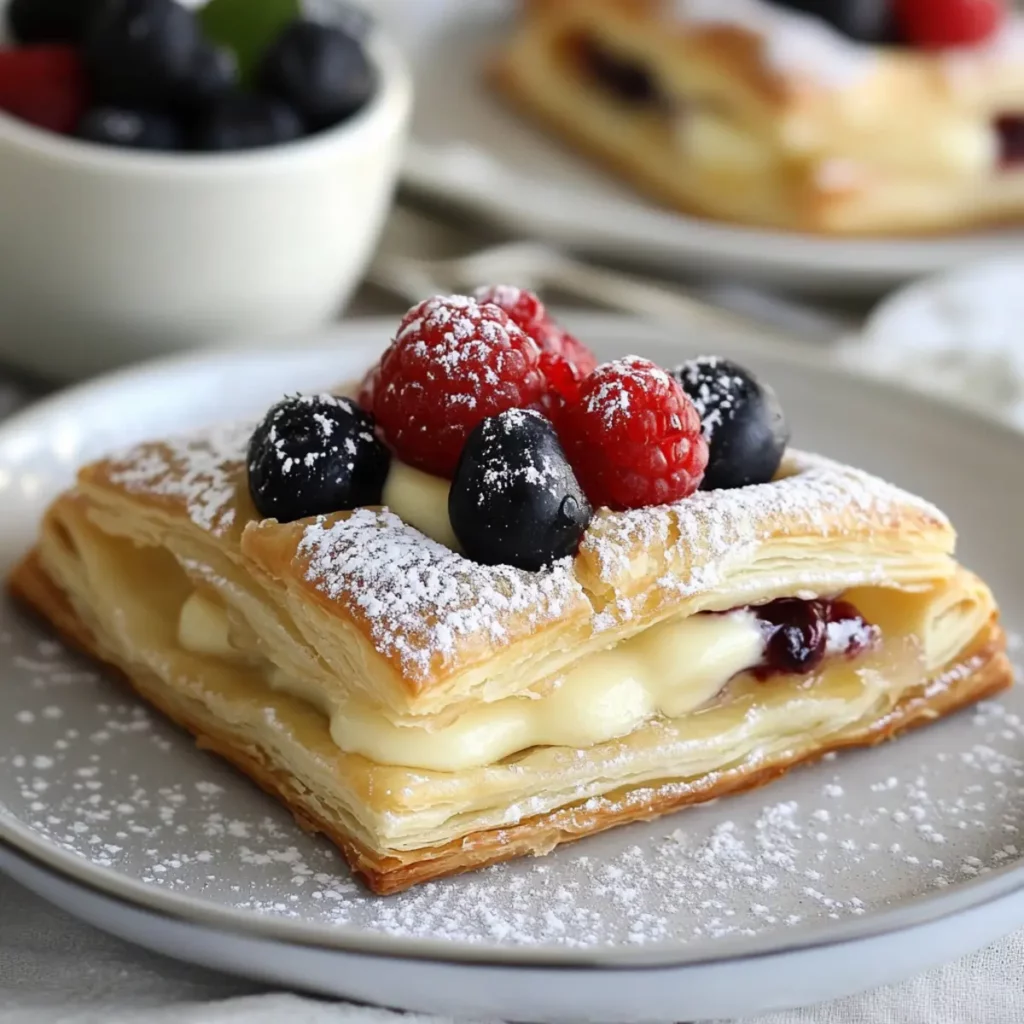Berry Custard Puff Pastries