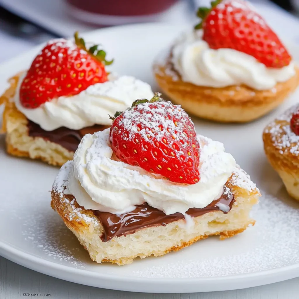 Nutella Strawberry Cream Puffs