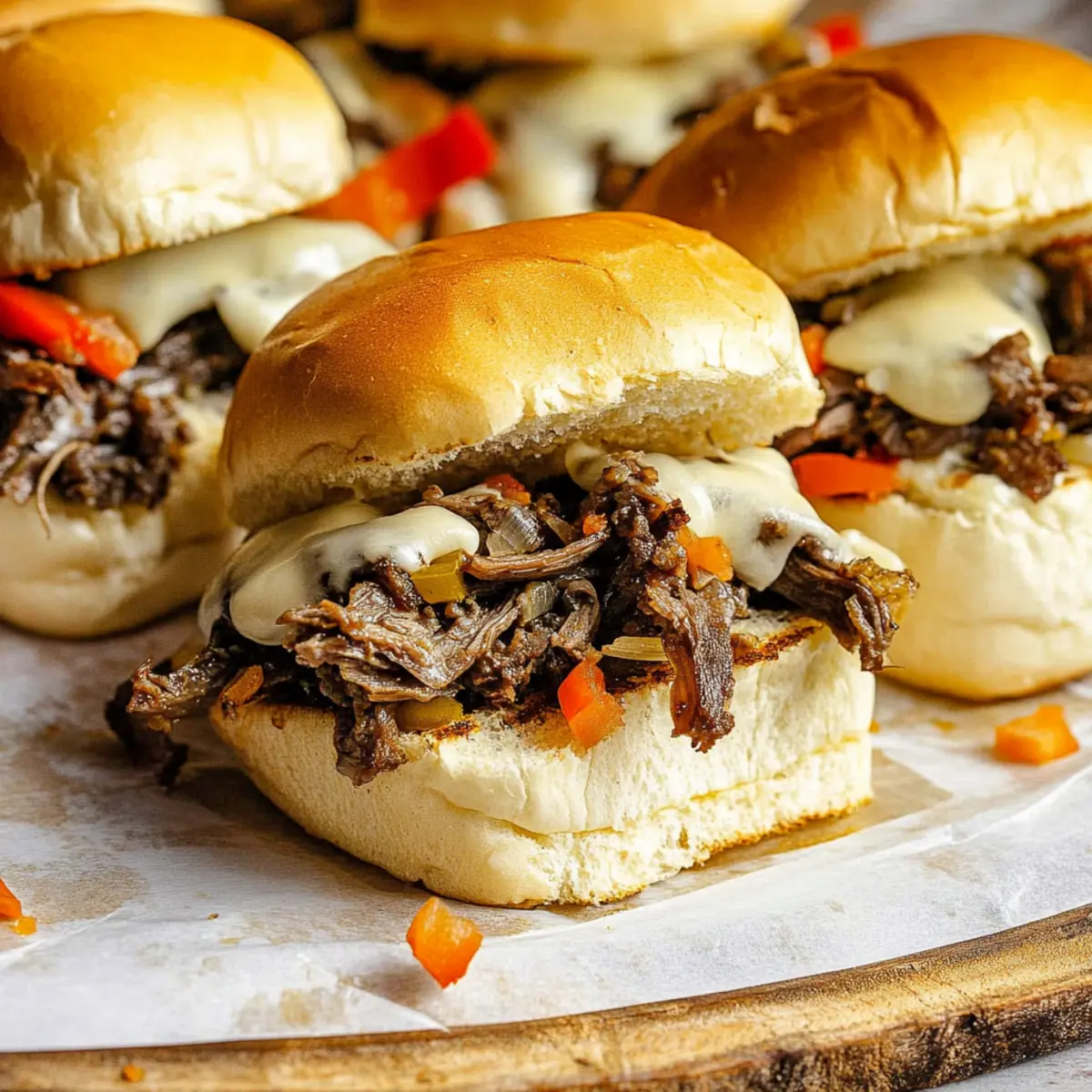 Philly Cheesesteak Sliders