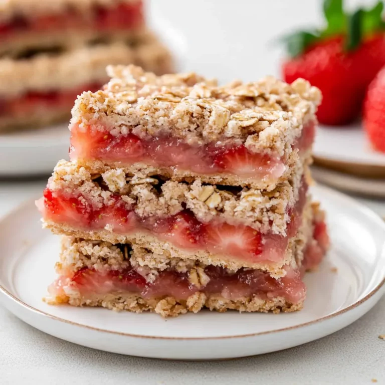 Healthy Strawberry Oatmeal Bars