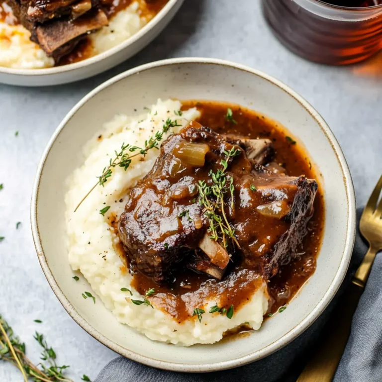 Short rib stew & parmesan mash