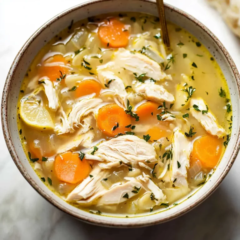 Hearty Crockpot Lemon Chicken Soup
