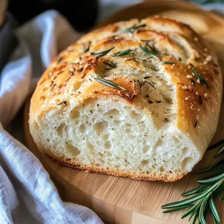 No-Knead Roasted Garlic Rosemary Bread