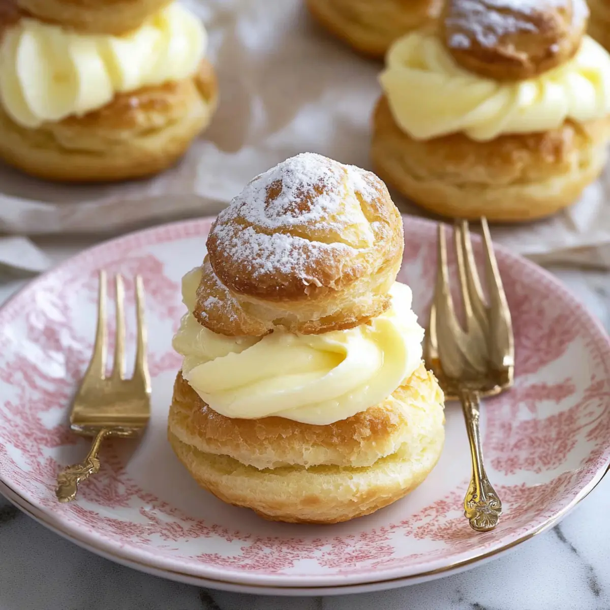 Cream Puffs with Vanilla Pastry Cream