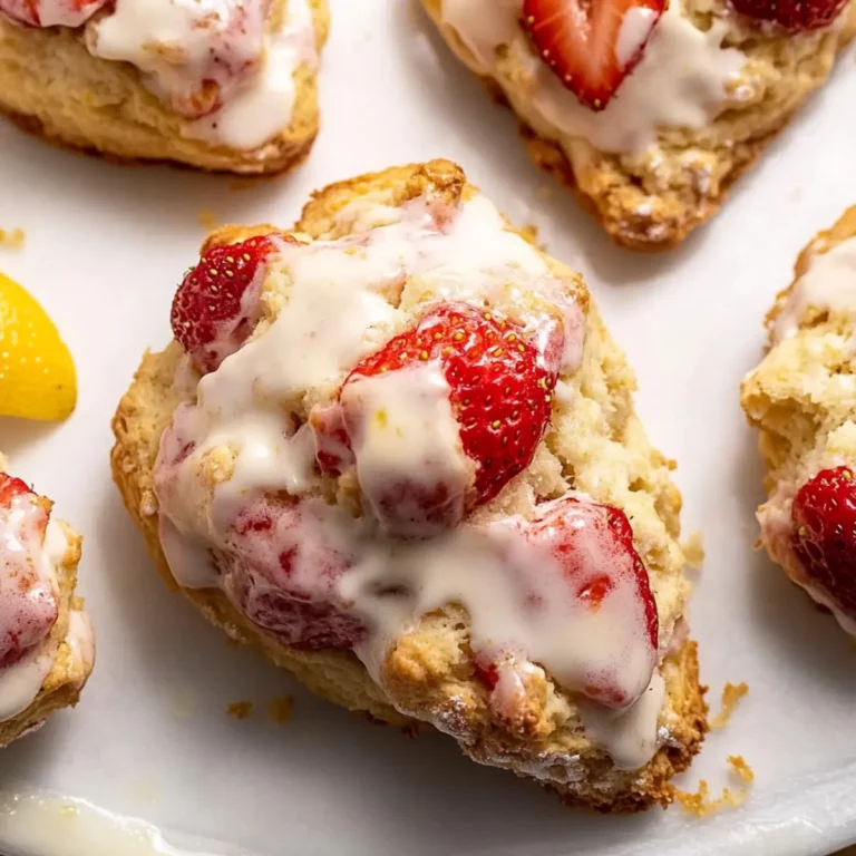 Strawberry Lemon Cream Scones