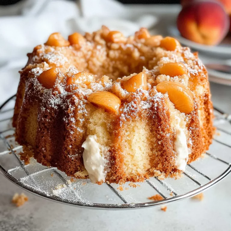 Southern Peach Cobbler Pound Cake with Cream Cheese