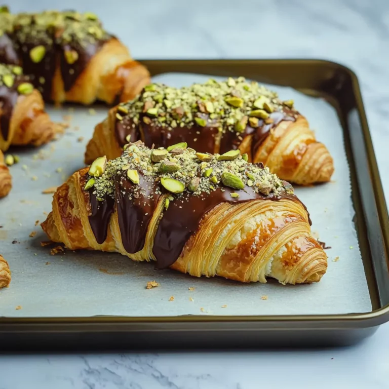 Chocolate Pistachio Croissants