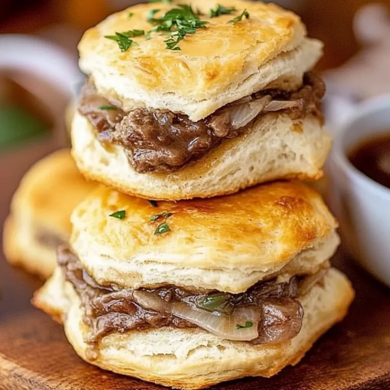 Baked French Dip Biscuits