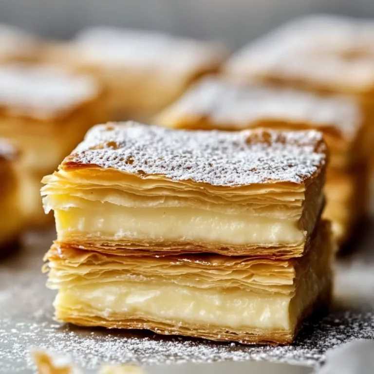 Puff Pastry Vanilla Custard Squares