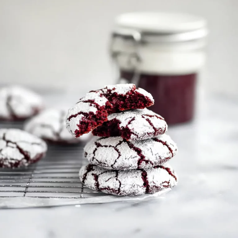Red Velvet Crinkle Cookies