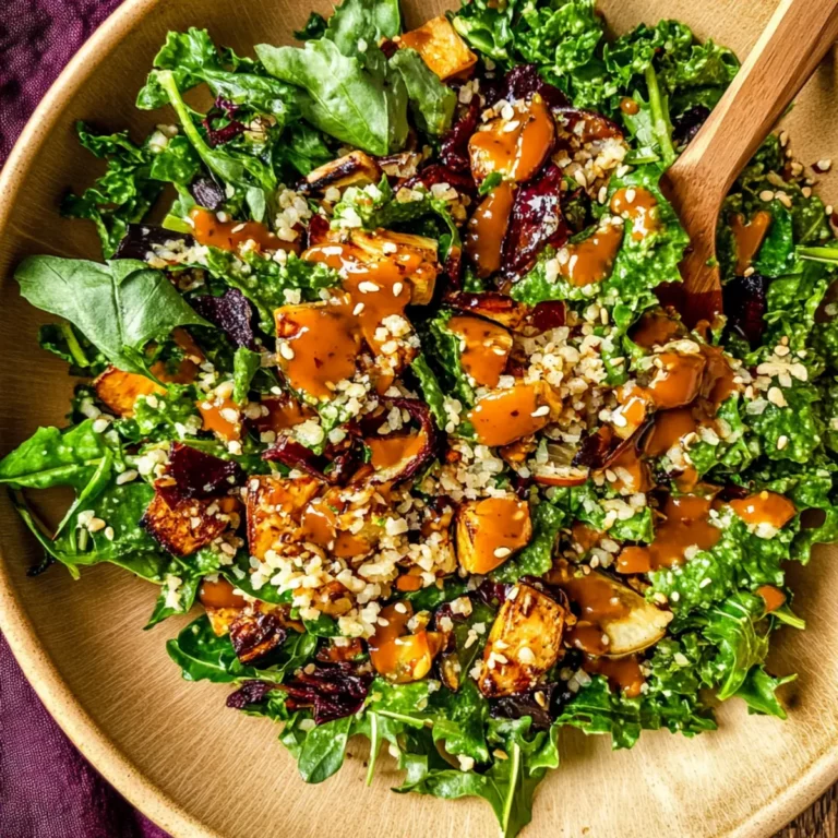 Warm Winter Salad with Roasted Shallot Dressing
