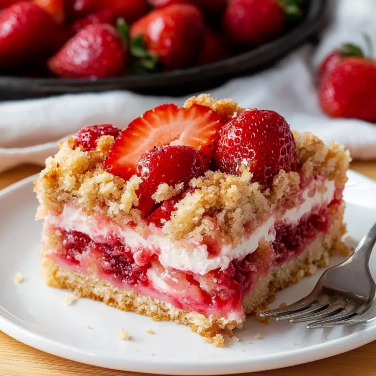 Strawberry Yogurt Crumble Cake