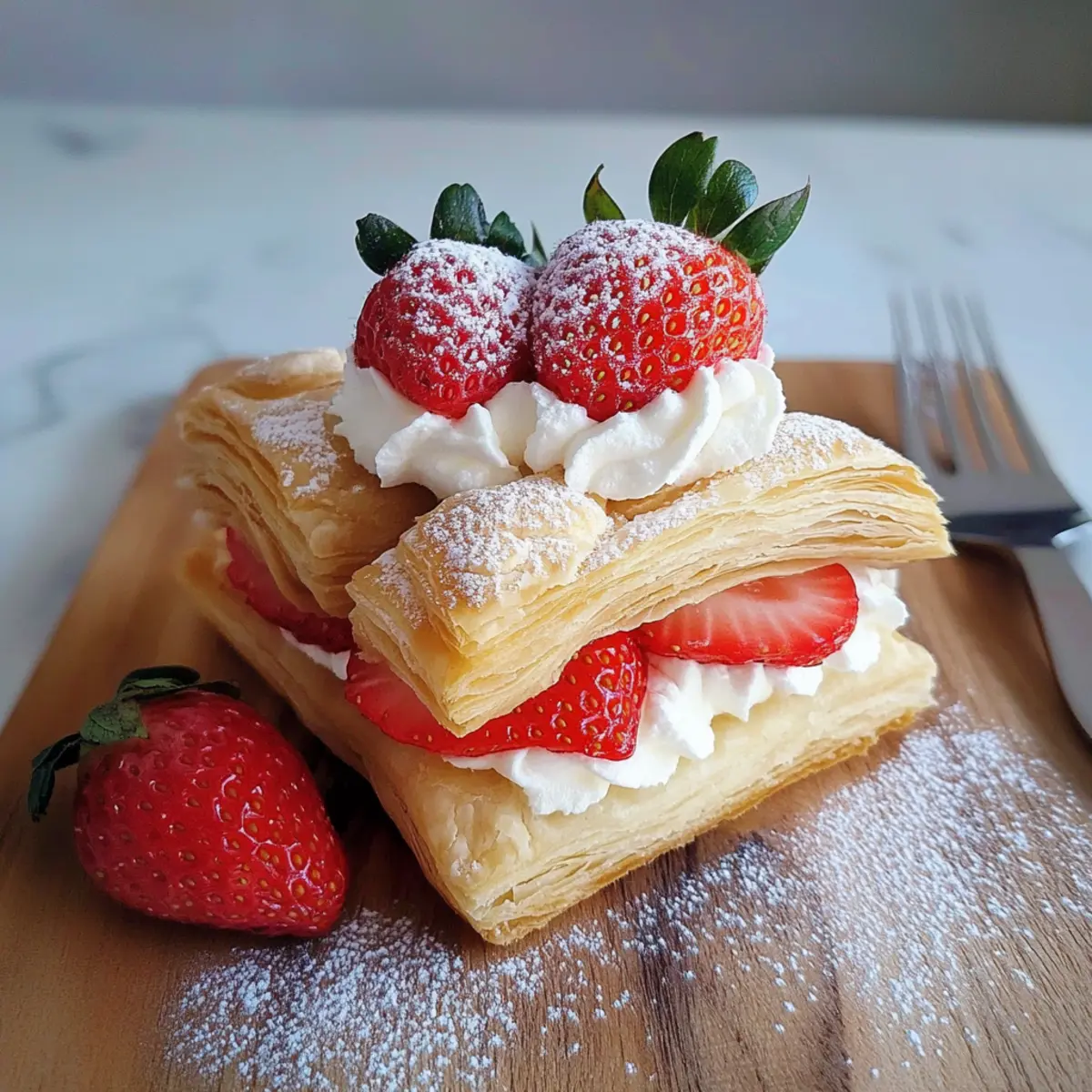 Strawberry & Whipped Cream Puff Pastry