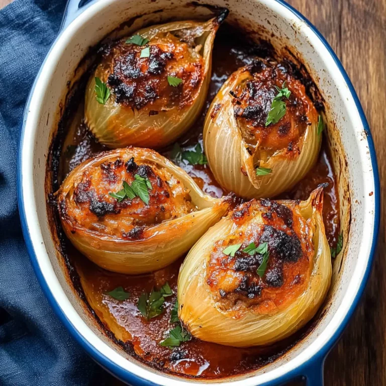 Greek Stuffed Onions