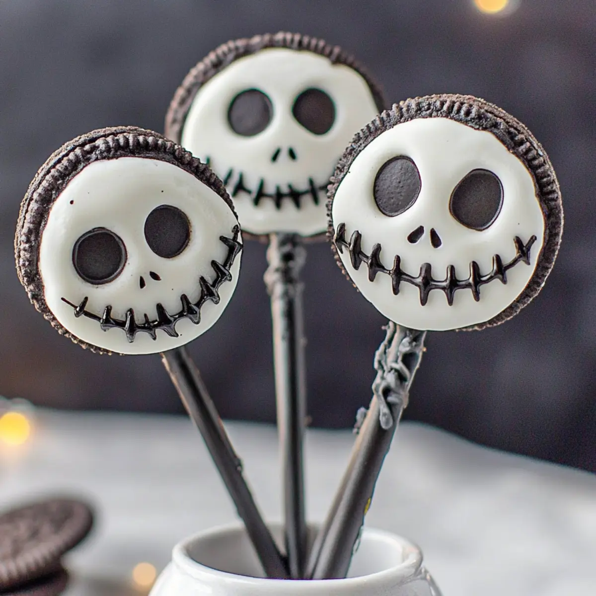 Jack Skellington Oreo Pops