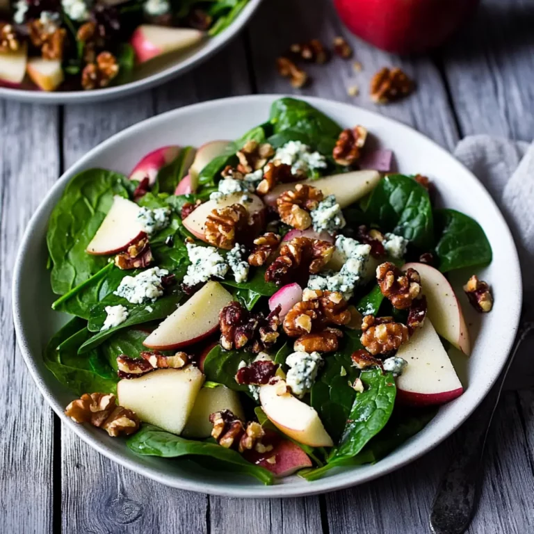 Spinach, Apple, Gorgonzola & Candied Walnuts