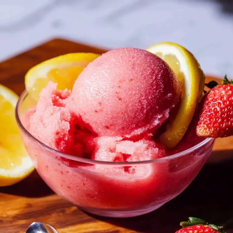Strawberry Lemon Sorbet