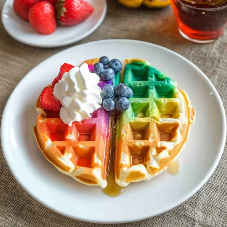 Rainbow Fruit Waffles