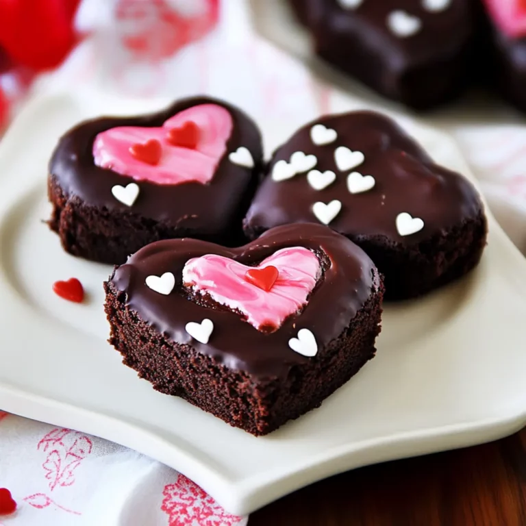 Dipped Heart Brownies