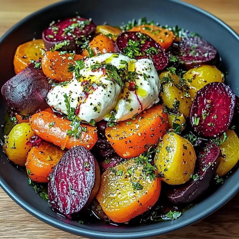 Vibrant Roasted Beets & Carrots with Creamy Burrata Salad