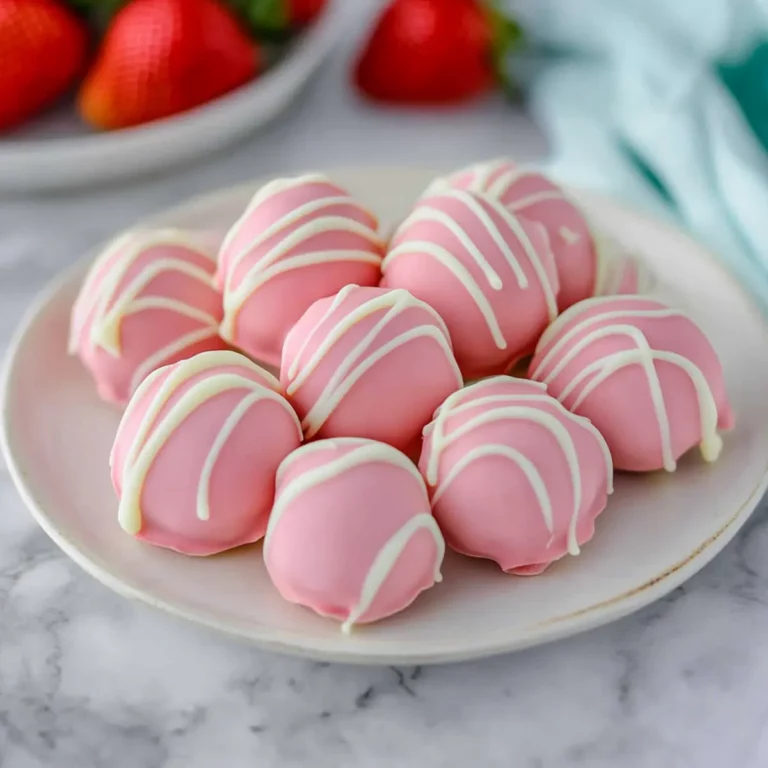 White Chocolate Strawberry Truffles