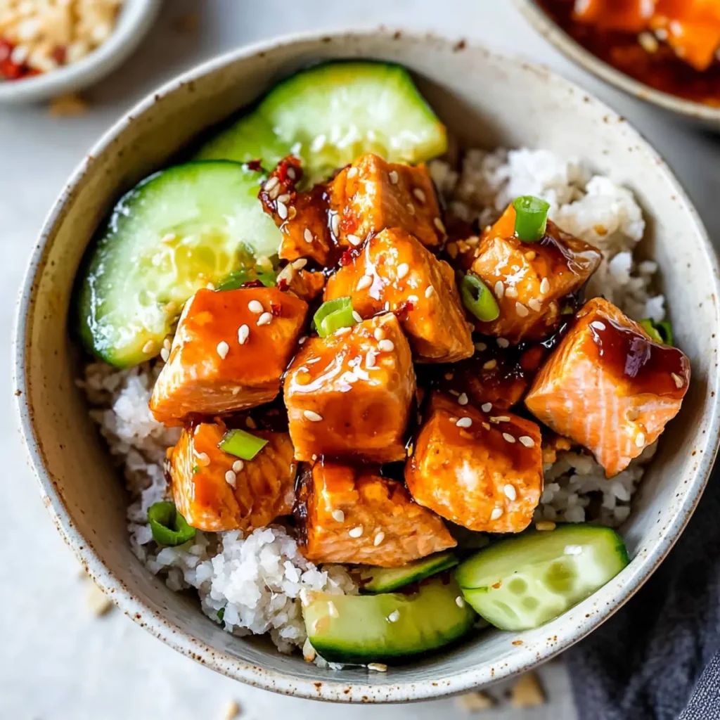 Sriracha Honey Salmon Bowls