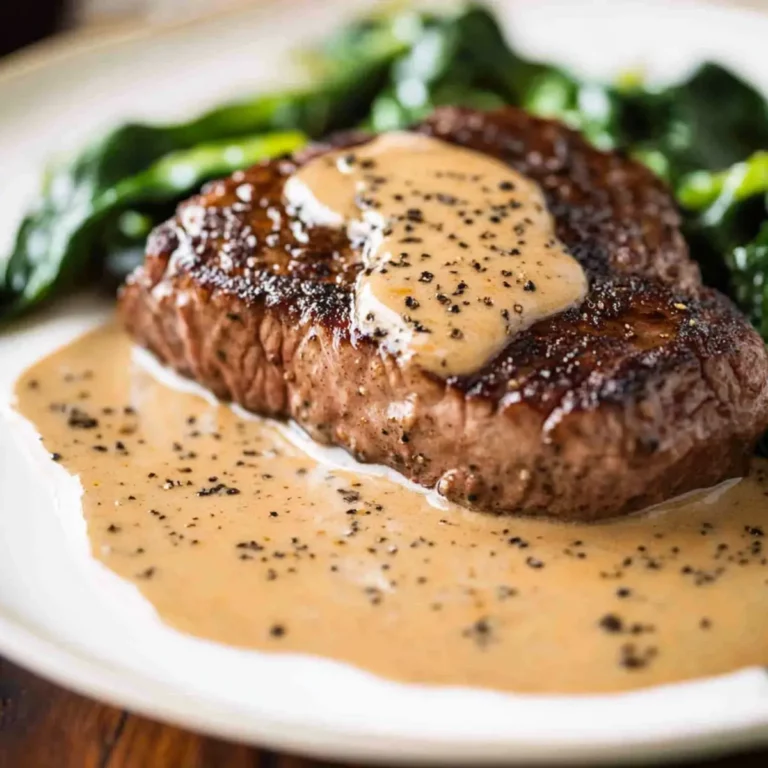 Beef fillet with creamy sauce