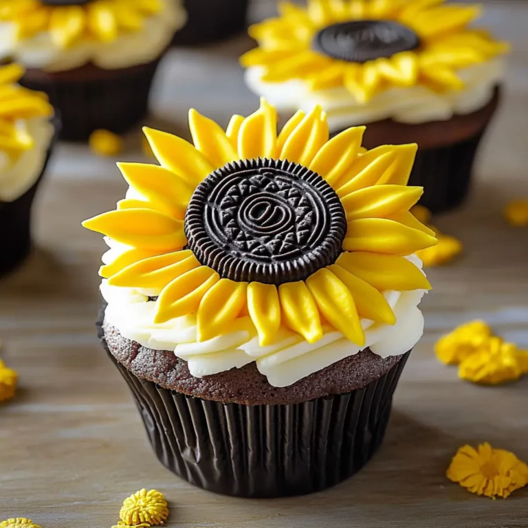 Oreo Sunflower Cupcakes