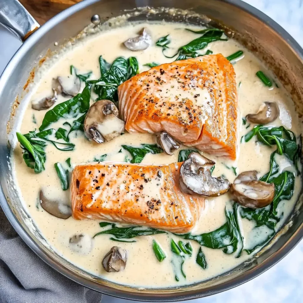 Creamy Salmon Florentine
