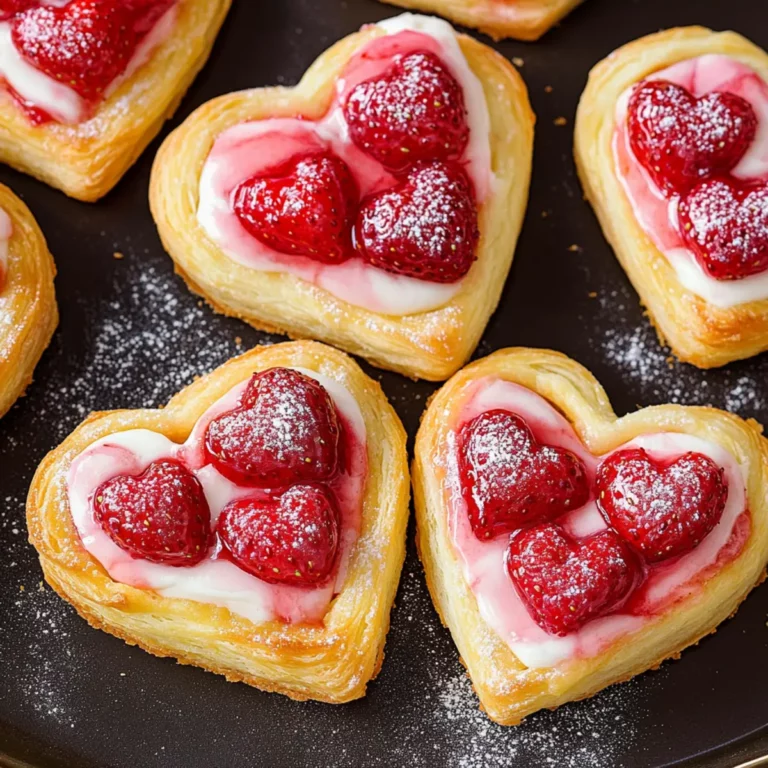STRAWBERRY CREAM CHEESE HEART DANISHES