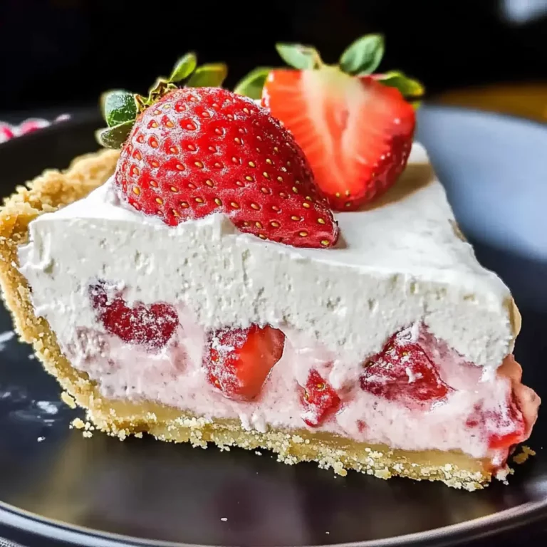 Frozen Strawberry Cream Pie